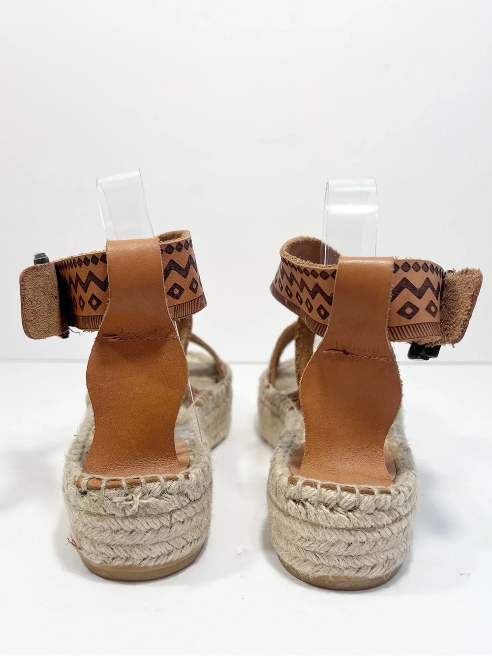 Anthropologie Howsty Women's Salma Flatforms Platform Espadrilles Leather Size 9